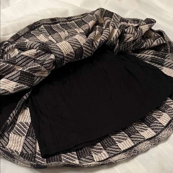 Free People Checkered Skater Skirt - Black and Cream - Picture 4 of 7